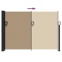 Toldo lateral retráctil gris taupe 140x500 cm en Sombrillas | Comprar online en Foru.es