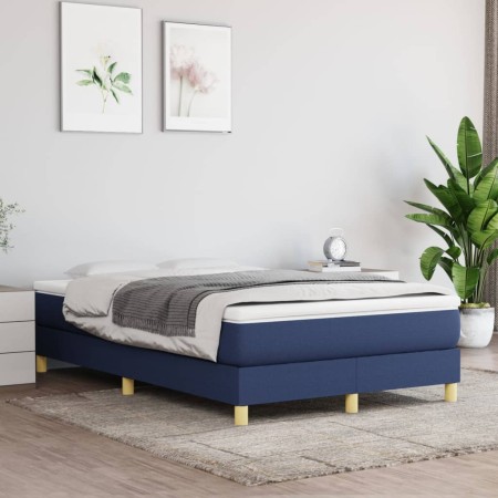 Cama box spring con colchón tela azul 120x200 cm de vidaXL, Camas y somieres - Ref: Foro24-3144165, Precio: 369,92 €, Descuen...