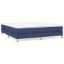 Box spring bed with blue fabric mattress 160x200 cm by vidaXL, Beds and slatted bases - Ref: Foro24-3144189, Price: 438,06 €,...