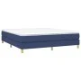 Box spring bed with blue fabric mattress 160x200 cm by vidaXL, Beds and slatted bases - Ref: Foro24-3144189, Price: 438,06 €,...