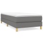 Cama box spring con colchón tela gris oscuro 90x190 cm de vidaXL, Camas y somieres - Ref: Foro24-3144136, Precio: 279,80 €, D...