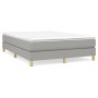 Cama box spring con colchón tela gris claro 140x200 cm de vidaXL, Camas y somieres - Ref: Foro24-3144175, Precio: 372,39 €, D...