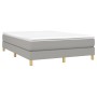 Cama box spring con colchón tela gris claro 140x200 cm de vidaXL, Camas y somieres - Ref: Foro24-3144175, Precio: 372,39 €, D...