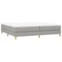 Box spring bed with light gray fabric mattress 200x200 cm by vidaXL, Beds and slatted bases - Ref: Foro24-3144199, Price: 517...