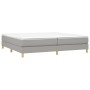 Cama box spring con colchón tela gris claro 200x200 cm de vidaXL, Camas y somieres - Ref: Foro24-3144199, Precio: 518,29 €, D...