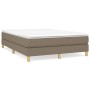 Cama box spring con colchón tela gris taupe 140x200 cm de vidaXL, Camas y somieres - Ref: Foro24-3144179, Precio: 385,54 €, D...