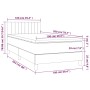 Cama box spring con colchón tela color crema 100x200 cm de vidaXL, Camas y somieres - Ref: Foro24-3140758, Precio: 298,72 €, ...
