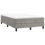 Cama box spring con colchón terciopelo gris claro 120x200 cm de vidaXL, Camas y somieres - Ref: Foro24-3144321, Precio: 352,9...