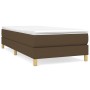 Cama box spring con colchón tela marrón oscuro 90x200 cm de vidaXL, Camas y somieres - Ref: Foro24-3144146, Precio: 259,12 €,...