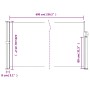 Toldo lateral retráctil blanco 120x600 cm en Sombrillas | Comprar online en Foru.es