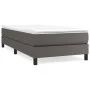 Cama box spring con colchón cuero sintético gris 90x200 cm de vidaXL, Camas y somieres - Ref: Foro24-3144241, Precio: 254,45 ...