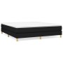 Cama box spring con colchón tela negro 160x200 cm de vidaXL, Camas y somieres - Ref: Foro24-3144185, Precio: 450,66 €, Descue...