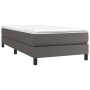 Cama box spring con colchón cuero sintético gris 100x200 cm de vidaXL, Camas y somieres - Ref: Foro24-3144247, Precio: 293,68...