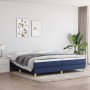 Cama box spring con colchón tela azul 200x200 cm de vidaXL, Camas y somieres - Ref: Foro24-3144205, Precio: 546,86 €, Descuen...