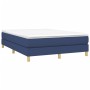 Cama box spring con colchón tela azul 140x200 cm de vidaXL, Camas y somieres - Ref: Foro24-3144181, Precio: 401,22 €, Descuen...