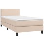 Cama box spring con colchón cuero sintético capuchino 100x200cm de vidaXL, Camas y somieres - Ref: Foro24-3141052, Precio: 31...