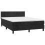 Cama box spring con colchón terciopelo negro 140x200 cm de vidaXL, Camas y somieres - Ref: Foro24-3141307, Precio: 413,38 €, ...