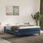 Cama box spring con colchón terciopelo azul oscuro 140x190 cm de vidaXL, Camas y somieres - Ref: Foro24-3144331, Precio: 362,...