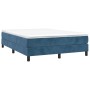 Cama box spring con colchón terciopelo azul oscuro 140x190 cm de vidaXL, Camas y somieres - Ref: Foro24-3144331, Precio: 362,...