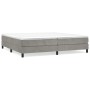 Cama box spring con colchón terciopelo gris claro 200x200 cm de vidaXL, Camas y somieres - Ref: Foro24-3144351, Precio: 504,1...