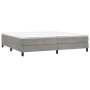 Cama box spring con colchón terciopelo gris claro 200x200 cm de vidaXL, Camas y somieres - Ref: Foro24-3144351, Precio: 504,1...
