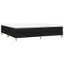 Cama box spring con colchón tela negro 200x200 cm de vidaXL, Camas y somieres - Ref: Foro24-3144201, Precio: 531,04 €, Descue...