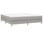 Cama box spring con colchón tela gris claro 180x200 cm de vidaXL, Camas y somieres - Ref: Foro24-3144191, Precio: 483,83 €, D...