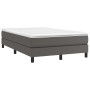 Cama box spring con colchón cuero sintético gris 120x200 cm de vidaXL, Camas y somieres - Ref: Foro24-3144253, Precio: 364,22...