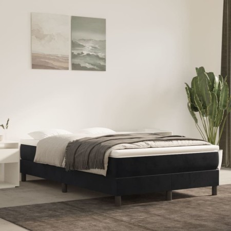 Cama box spring con colchón terciopelo negro 120x200 cm de vidaXL, Camas y somieres - Ref: Foro24-3144323, Precio: 333,49 €, ...