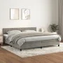 Box spring bed with light gray velvet mattress 200x200 cm by vidaXL, Beds and slatted bases - Ref: Foro24-3141443, Price: 547...
