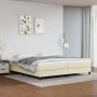 Cama box spring con colchón cuero sintético crema 200x200 cm de vidaXL, Camas y somieres - Ref: Foro24-3144281, Precio: 500,9...