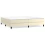 Cama box spring con colchón cuero sintético crema 200x200 cm de vidaXL, Camas y somieres - Ref: Foro24-3144281, Precio: 500,9...