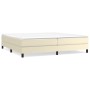 Cama box spring con colchón cuero sintético crema 200x200 cm de vidaXL, Camas y somieres - Ref: Foro24-3144281, Precio: 488,8...