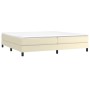 Cama box spring con colchón cuero sintético crema 200x200 cm de vidaXL, Camas y somieres - Ref: Foro24-3144281, Precio: 488,8...