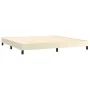 Cama box spring con colchón cuero sintético crema 200x200 cm de vidaXL, Camas y somieres - Ref: Foro24-3144281, Precio: 500,9...