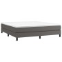 Cama box spring con colchón cuero sintético gris 180x200 cm de vidaXL, Camas y somieres - Ref: Foro24-3144277, Precio: 483,43...