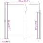Toldo lateral retráctil marrón 200x600 cm en Sombrillas | Comprar online en Foru.es