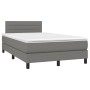 Cama box spring con colchón tela gris oscuro 120x200 cm de vidaXL, Camas y somieres - Ref: Foro24-3140122, Precio: 407,53 €, ...