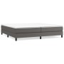 Cama box spring con colchón cuero sintético gris 200x200 cm de vidaXL, Camas y somieres - Ref: Foro24-3144283, Precio: 546,91...