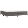 Cama box spring con colchón cuero sintético gris 200x200 cm de vidaXL, Camas y somieres - Ref: Foro24-3144283, Precio: 546,91...