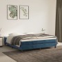 Cama box spring con colchón terciopelo azul oscuro 160x200 cm de vidaXL, Camas y somieres - Ref: Foro24-3144343, Precio: 427,...