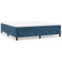 Cama box spring con colchón terciopelo azul oscuro 160x200 cm de vidaXL, Camas y somieres - Ref: Foro24-3144343, Precio: 427,...