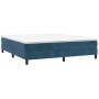 Cama box spring con colchón terciopelo azul oscuro 160x200 cm de vidaXL, Camas y somieres - Ref: Foro24-3144343, Precio: 427,...