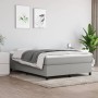 Cama box spring con colchón tela gris claro 140x200 cm de vidaXL, Camas y somieres - Ref: Foro24-3144423, Precio: 383,15 €, D...