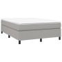 Cama box spring con colchón tela gris claro 140x200 cm de vidaXL, Camas y somieres - Ref: Foro24-3144423, Precio: 383,15 €, D...