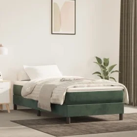 Box spring bed with dark green velvet mattress 80x200 cm by vidaXL, Beds and slatted bases - Ref: Foro24-3144300, Price: 247,...