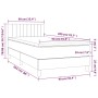 Cama box spring con colchón terciopelo gris claro 90x190 cm de vidaXL, Camas y somieres - Ref: Foro24-3141401, Precio: 292,95...