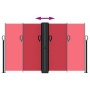 Toldo lateral retráctil rojo 140x600 cm en Sombrillas | Comprar online en Foru.es