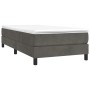 Cama box spring con colchón terciopelo gris oscuro 90x200 cm de vidaXL, Camas y somieres - Ref: Foro24-3144310, Precio: 255,7...