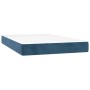 Cama box spring con colchón terciopelo azul oscuro 120x200 cm de vidaXL, Camas y somieres - Ref: Foro24-3144325, Precio: 357,...